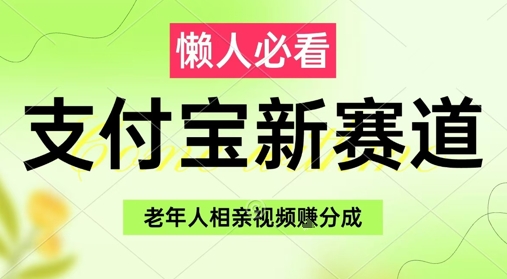 支付宝新赛道，利用老年人相亲视频，挣分成收益，轻松月入过W，操作简单-木白网创