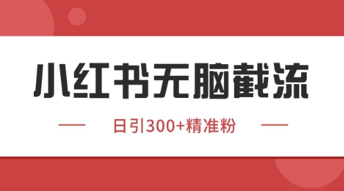 小红书只要你有同行就能获客，独家野路子获客玩法，暴力截流【揭秘】-木白网创