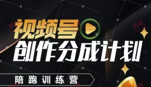 视频号创作分成计划陪跑训练营，手把手教会你如何制作视频，细水长流型项目-木白网创