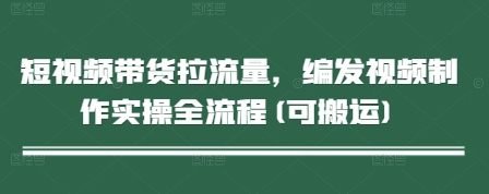 短视频带货拉流量，编发视频制作实操全流程(可搬运)-木白网创