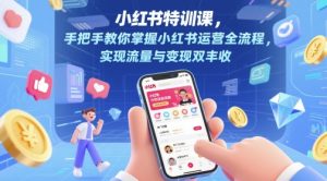 小红书特训课，手把手教你掌握小红书运营全流程，实现流量与变现双丰收-木白网创