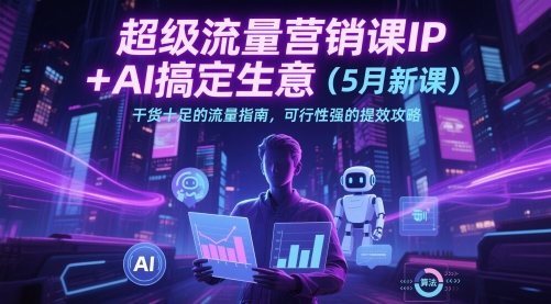 超级流量营销课IP+AI搞定生意(5月新课)干货十足的流量指南，可行性强的提效攻略-木白网创