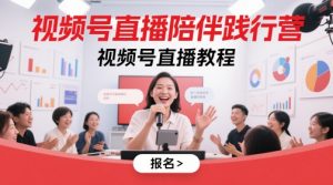 视频号直播陪伴践行营，视频号直播教程-木白网创