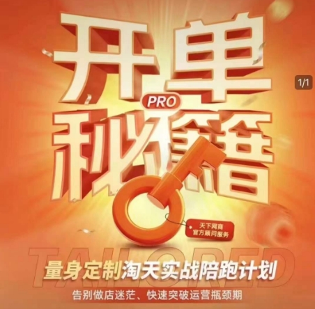 淘宝开单秘籍PRO，量身定制淘天实战陪跑计划，告别做店迷茫、快速突破运营瓶颈期(更新)-木白网创