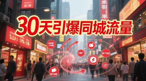 30天引爆同城流量：团购篇 认知篇 流量篇 来客篇 达人篇 老板人设IP篇 投流篇-木白网创