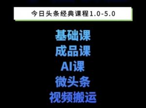 头条图文课1-5期教你头条图文写作、微头条、视频搬运变现，适合新手快速起号玩法-木白网创