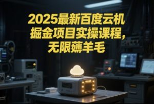 2025最新百度云机掘金项目实操课程单窗口保底5-10元月收益单窗口150+【揭秘】-木白网创