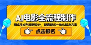 AI电影全流程制作，脚本生成与视频设计，配音配乐一体化解决方案-木白网创