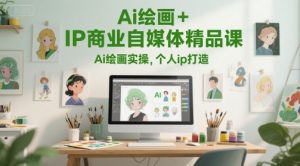 Ai绘画+IP商业自媒体精品课，Ai绘画实操，个人ip打造-木白网创