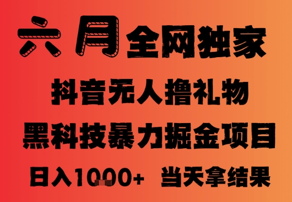 25年6月抖音无人直播最新暴力撸音浪掘金，小白可做，可批量矩阵放大，长期稳定日入1k+【揭秘】-木白网创