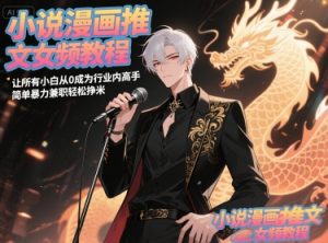 小说漫画推文女频教程，让所有小白从0成为行业内高手，简单暴力兼职轻松挣米-木白网创