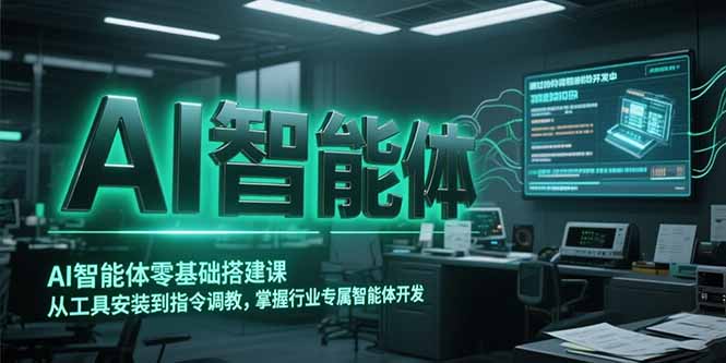 AI智能体零基础搭建课，从工具安装到指令调教，掌握行业专属智能体开发…-木白网创