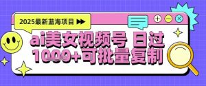 视频号AI美女跳舞暴力起号玩法，日入1k+，全程软件操作，小白也能玩的项目-木白网创