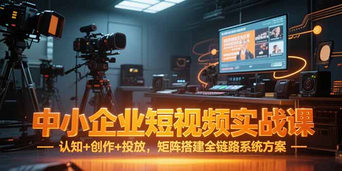 中小企业短视频实战课，认知+创作+投放，矩阵搭建全链路系统方案-木白网创