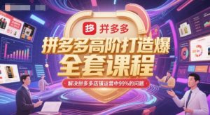 拼多多高阶打造爆款全套课程，解决拼多多店铺运营中99%的问题-木白网创