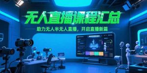 无人直播课程汇总，含非实时防风技术，助力无人半无人直播，开启直播新篇-木白网创