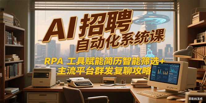 图片[1]-AI招聘自动化系统课，RPA工具赋能简历智能筛选+主流平台群发复聊全攻略-木白网创