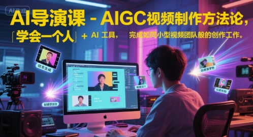 AI导演课-AIGC视频制作方法论，学会一个人+AI工具，完成如同小型视频团队般的创作工作，实现导演梦-木白网创