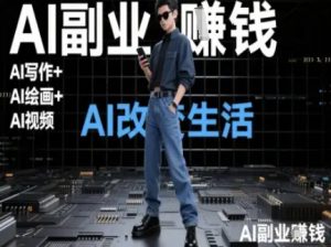 AI改变生活(Ai写作+AI绘画+Ai视频)，AI副业挣钱-木白网创