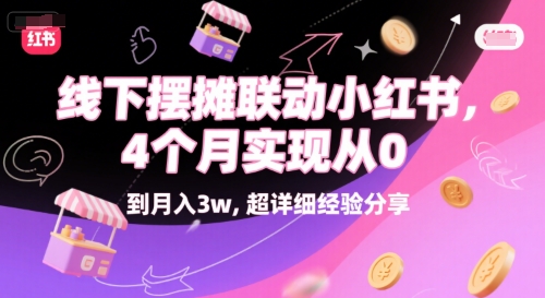 线下摆摊联动小红书，4 个月实现从 0 到月入3w，超详细经验分享-木白网创