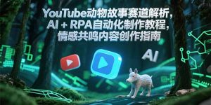 YouTube动物故事赛道解析,AI+RPA自动化制作教程,情感共鸣内容创作指南-木白网创