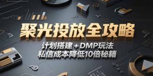 2025小红书聚光投放全攻略,计划搭建+DMP玩法,私信成本降低10倍秘籍-木白网创