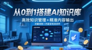 从0到1搭建AI知识库，高效知识管理+精准内容输出，流量收割+内容变现双闭环-木白网创