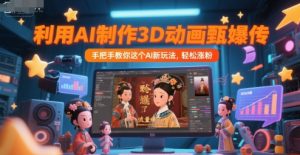 利用AI制作3D动画甄嬛传，流量爆了，手把手教你这个AI新玩法，轻松涨粉-木白网创