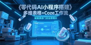 零代码AI小程序搭建，多维表格+Coze工作流，赋能美容门店业绩增长-木白网创