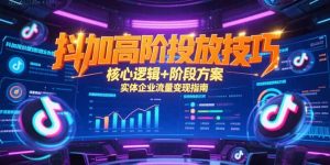 抖加高阶投放技巧，核心逻辑+阶段方案，实体企业流量变现指南-木白网创