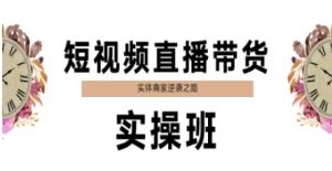 短视频直播带货实操班，实体商家逆袭之路-木白网创