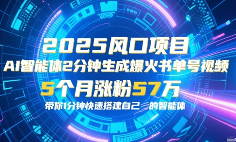 AI智能体2分钟一键生成爆火书单号原创视频，5个月涨粉57w，带你零代码1分钟搭建智能体-木白网创