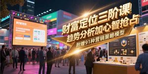 财富定位三阶课，趋势分析加心智抢占，附赠91种营销策略模型-木白网创