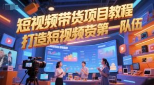 短视频带货项目教程，打造短视频带货第一队伍-木白网创