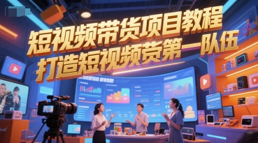 短视频带货项目教程，打造短视频带货第一队伍-木白网创