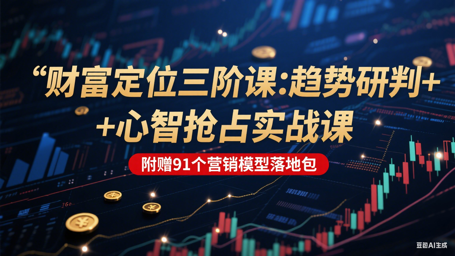 财富定位三阶：趋势研判 + 心智抢占实战课，附赠91个营销模型落地包-木白网创