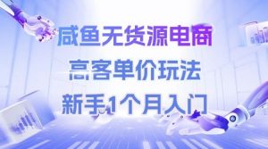 咸鱼无货源电商,高客单价玩法,新手1个月入门-木白网创