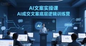 AI文案实操课，AI成交文案底层逻辑训练营-木白网创