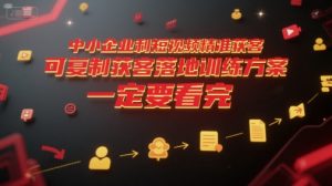 中小企业利用短视频精准获客，可复制获客落地训练方案，做好短视频，一定要看完-木白网创