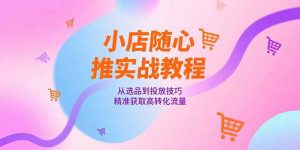 小店随心推实战教程，从选品到投放技巧，精准获取高转化流量-木白网创