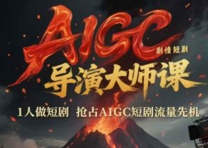 AIGC剧情短剧导演大师课，1人做短剧，抢占AIGC短剧流量先机-木白网创