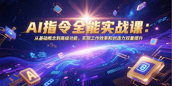 AI指令全能实战课：从基础概念到高级功能，实现工作效率和创造力双重提升-木白网创