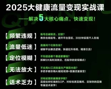 大健康流量全域新增长8.0，三月底线下课视频，大健康万亿蓝海，从类目突围到模式迭代-木白网创
