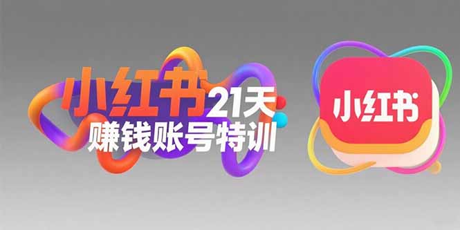 小红书21天赚钱账号特训：黄金定位技巧，高转粉文案创作，科学引流策略-木白网创