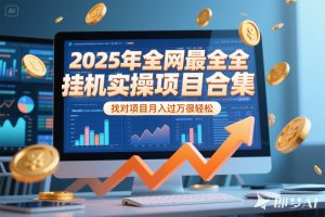 2025年挂机实操项目实操演练，挂机类型，AI直播类型，轻资产创业类型...-木白网创