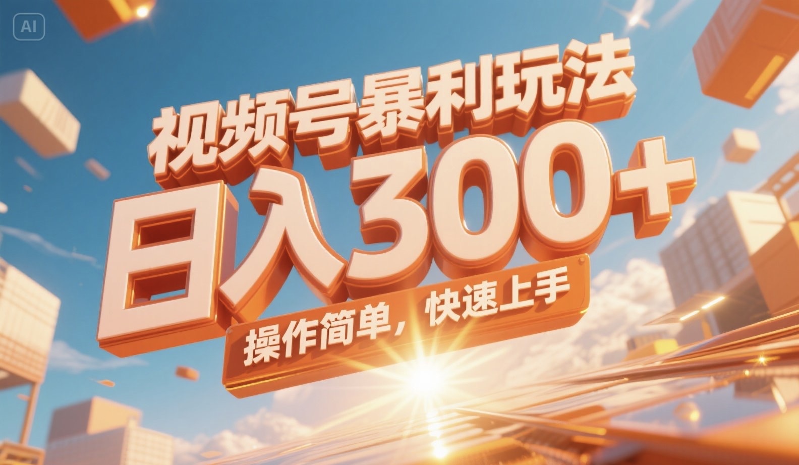 视频号暴利玩法，日入300+，操作简单，快速上手。-木白网创