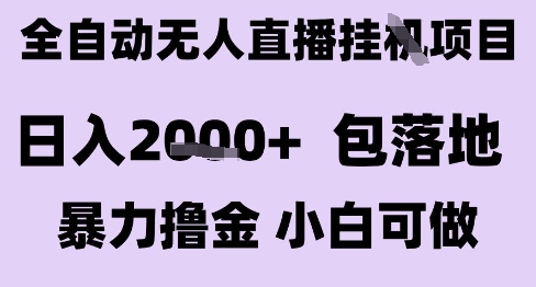 最新全自动抖音无人直播挂G项目，日入2k+ 包落地暴力撸金，小白可做【揭秘】-木白网创