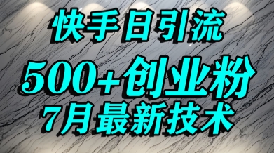 创业粉怎么打？快手精准引流创业粉，宝妈群体日进500+精准流量-木白网创