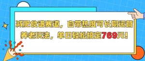 减肥食谱赛道，自带热度可长期运营，养老玩法，单日轻松搞定769-木白网创