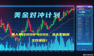 2025年最暴力项目“美金先登计划”最新最强对冲战法，每日实际收益1K-4K-木白网创